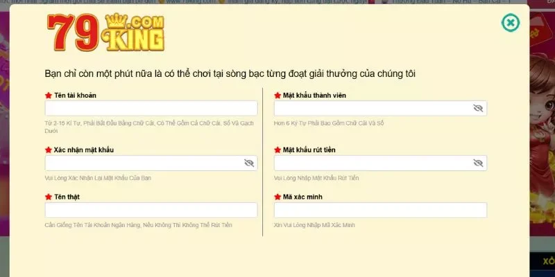 cách đăng ký 79king