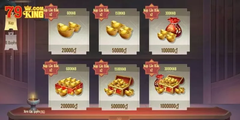 79KING Nạp Lần Đầu Nhận Thưởng 79KING Nạp Lần Đầu Nhận Thưởng