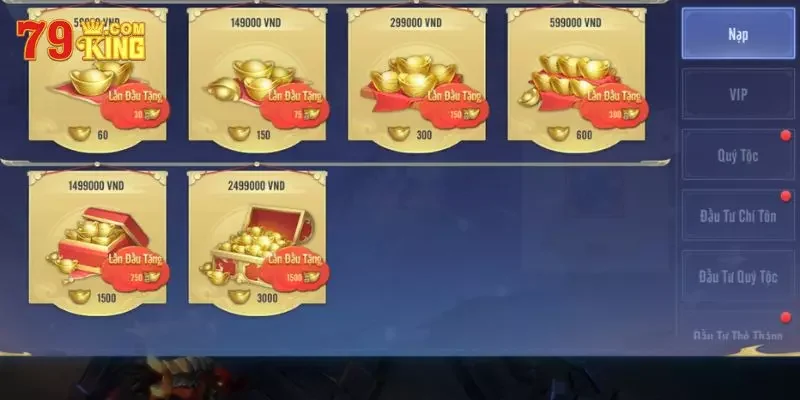 79KING Nạp Lần Đầu Nhận Thưởng 79KING Nạp Lần Đầu Nhận Thưởng